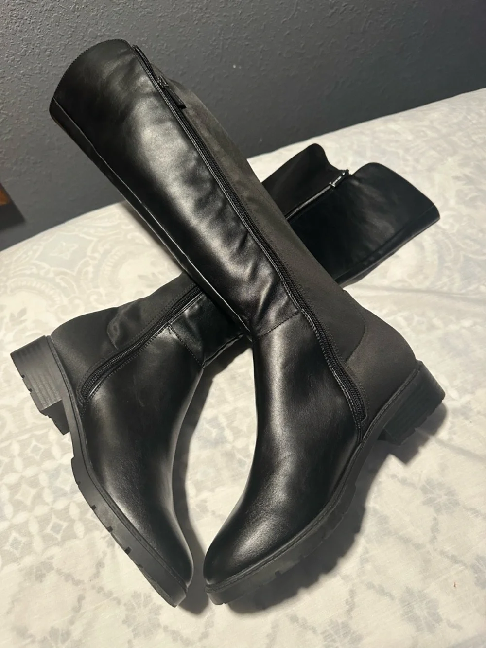 Anne Klein Black under the knee women Boots